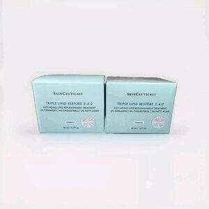 2 Pk SkinCeuticals Triple Lipid Restore 1.6 oz Face Cream Sealed 100% Skin Care